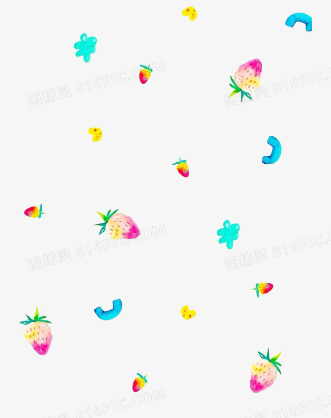 草莓可爱漂浮物图片
