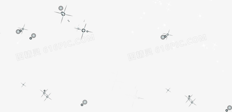星星黑白手绘可爱
