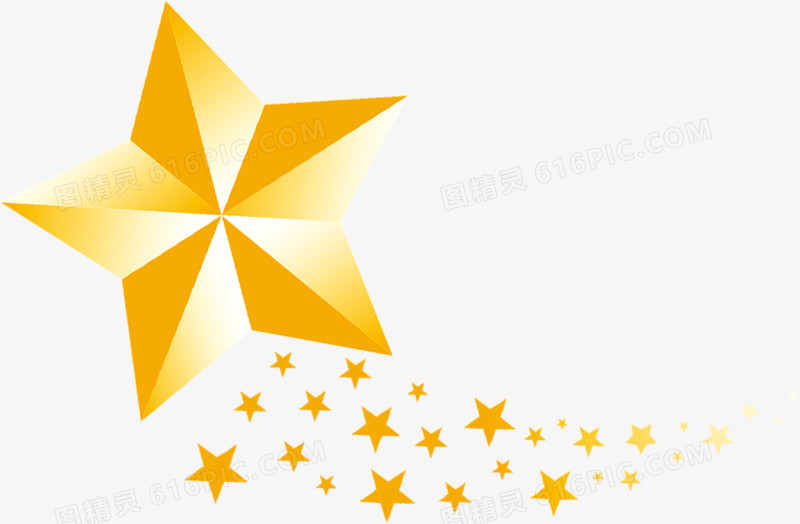 大小不同的黄色五角星
