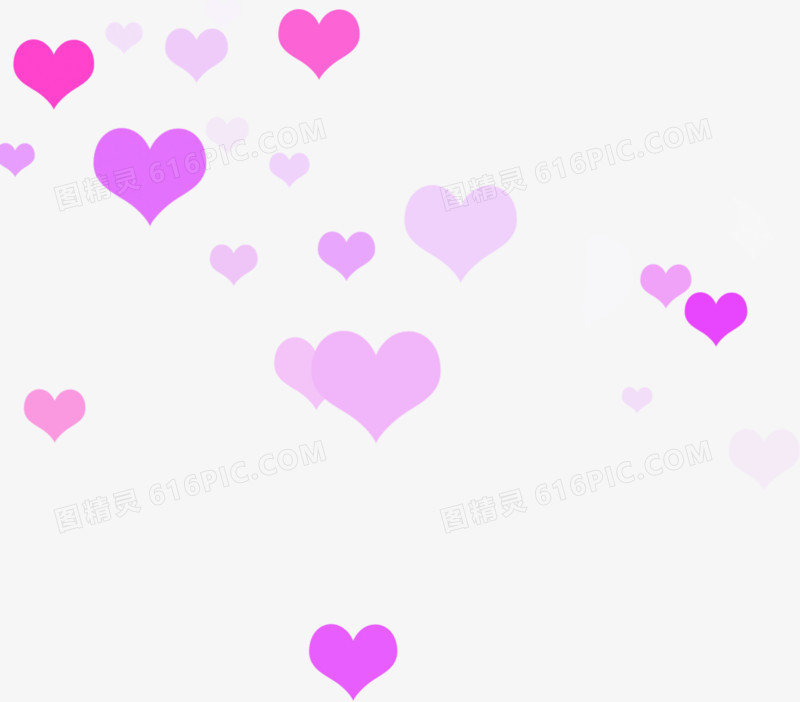 浪漫紫色心形图片