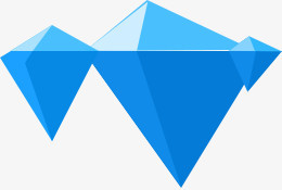 蓝色锥形立方体