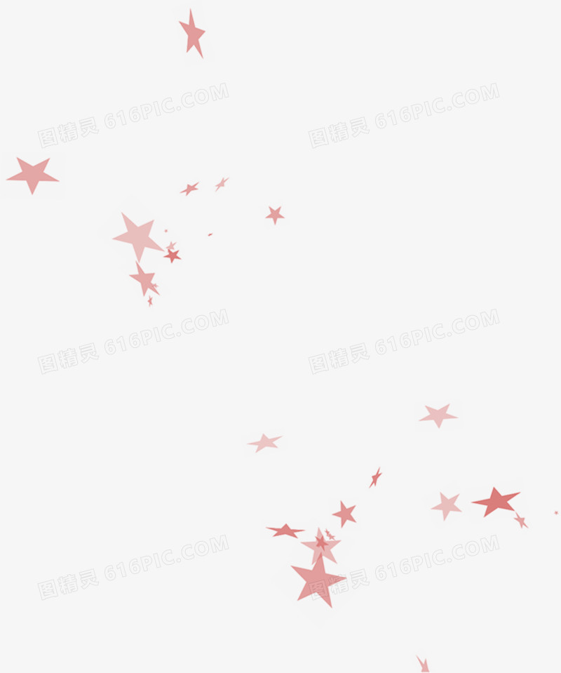 粉色创意漂浮五角星