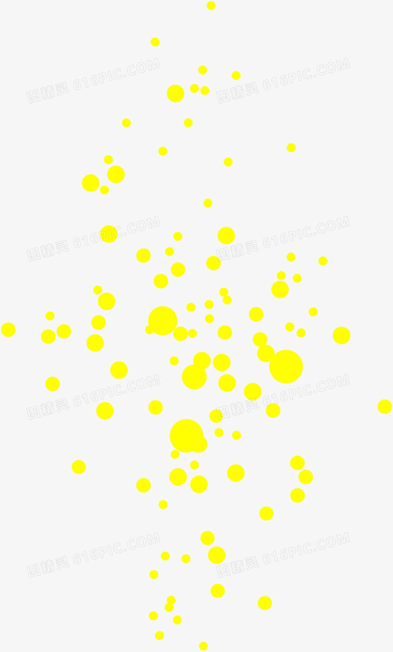 黄色漂浮气泡装饰