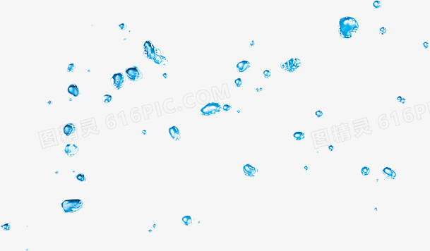 蓝色水点装饰