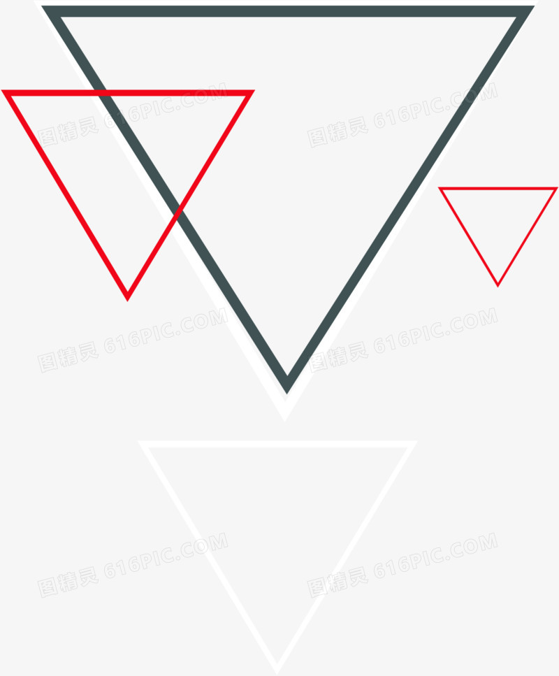 红黑三角形装饰素材