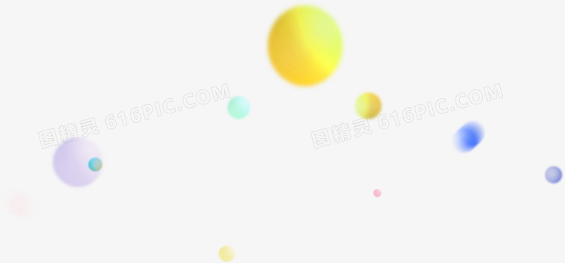 彩色漂浮海报小球