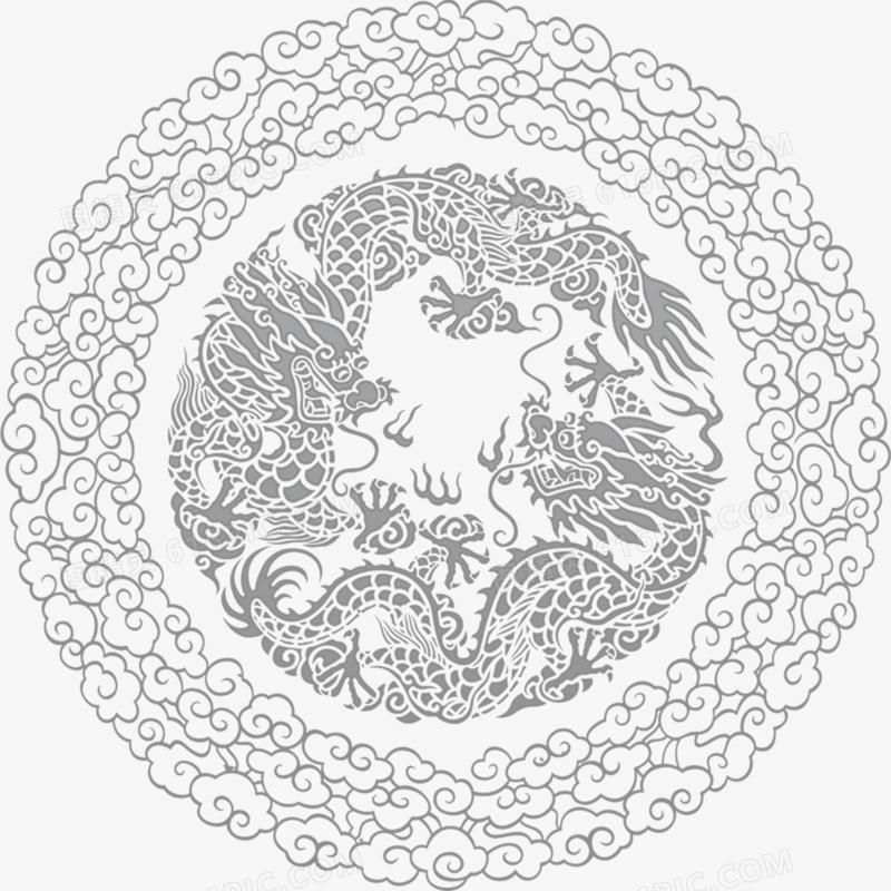 中国风复古风镂空花纹底纹装饰
