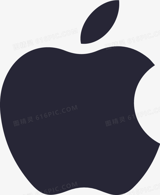 扁平黑色苹果官方logo
