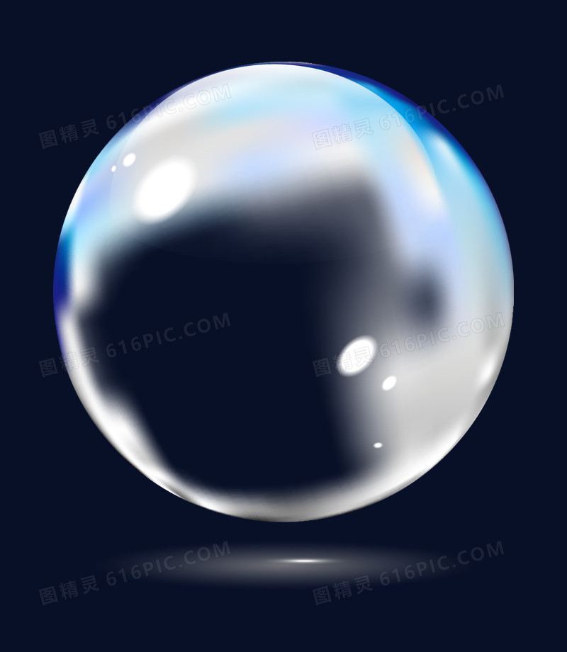 蓝色透明泡泡