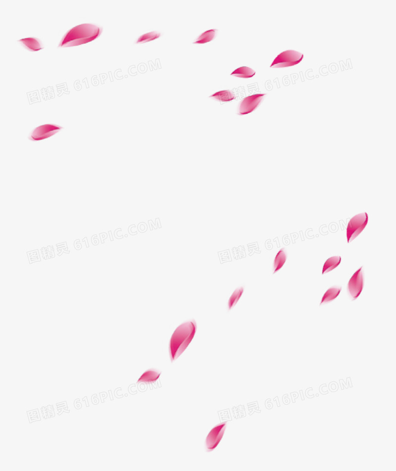 相约七夕海报粉红叶装饰元素