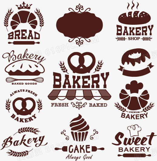 烘焙面包西饼食物图标素材