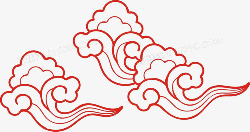 免抠元素 装饰图案 > 手绘底纹图片手绘底纹素材 中国风红色祥云   图