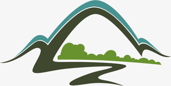 手绘山风景logo素材