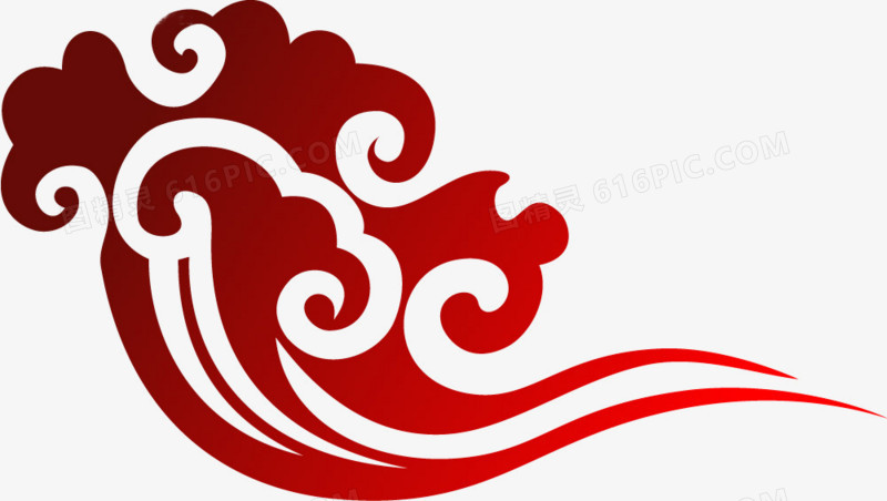图精灵 免抠元素 装饰图案 > 手绘祥云素材手绘底纹素材 中国风红色
