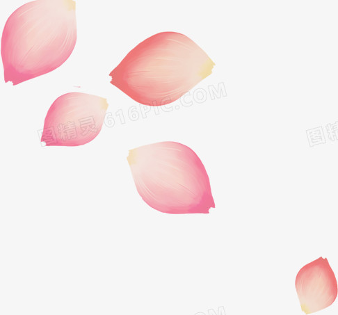 中秋节粉色手绘花瓣