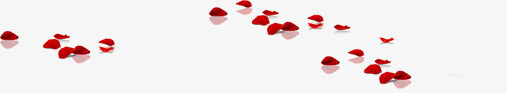 铺洒的红色花瓣海报背景七夕情人节