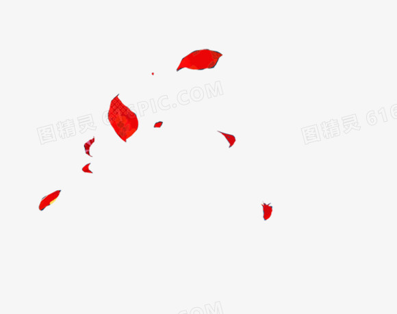 红色花朵漂浮装饰
