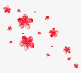 红色花瓣花朵装饰漂浮