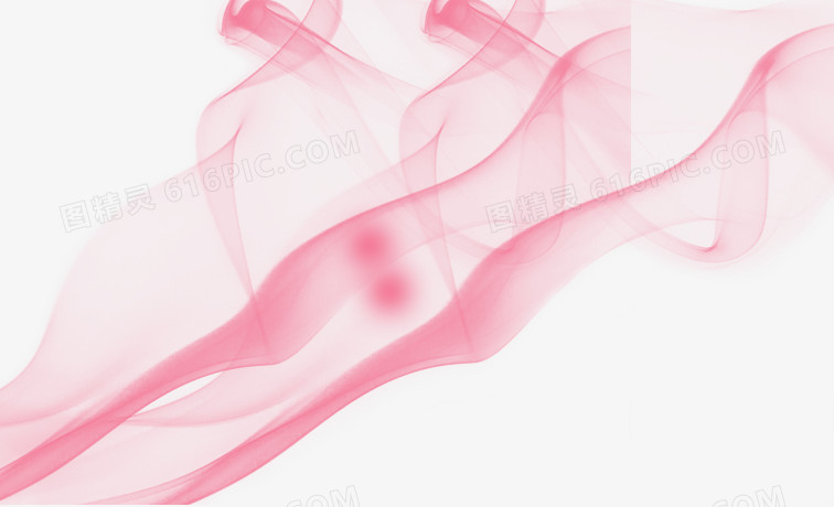 粉红烟雾透明丝带