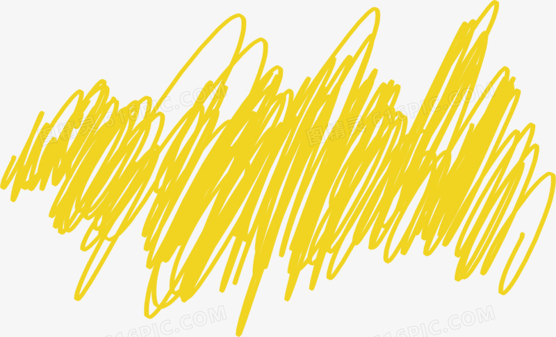 教师节黄色线条涂鸦