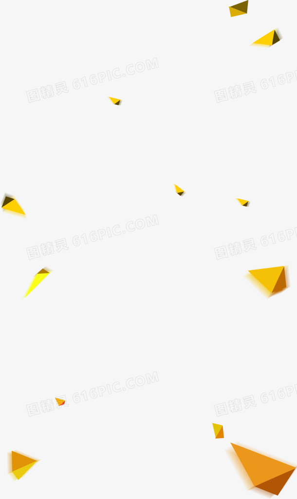 黄色几何漂浮物