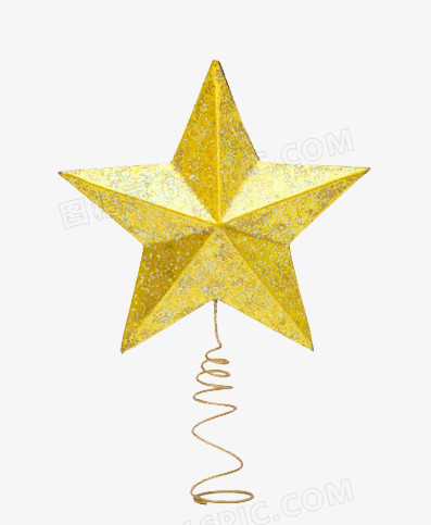 金色星星圣诞装饰