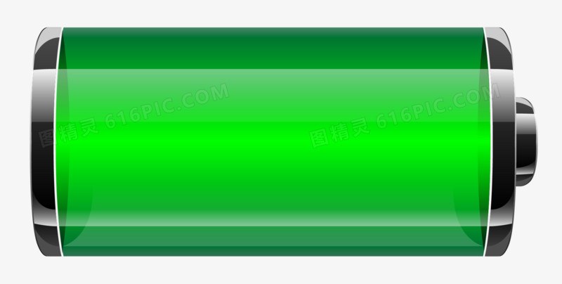 绿色透明电池矢量图
