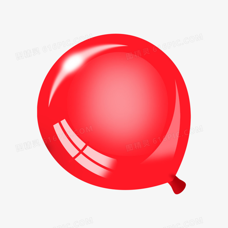 手绘红色气球免抠元素