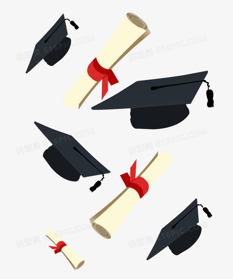 毕业证书和博士帽
