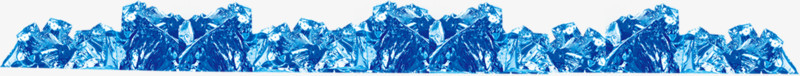 蓝色透明冰块边框装饰