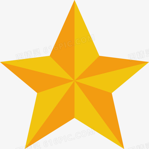 黄色的五角星符号图标