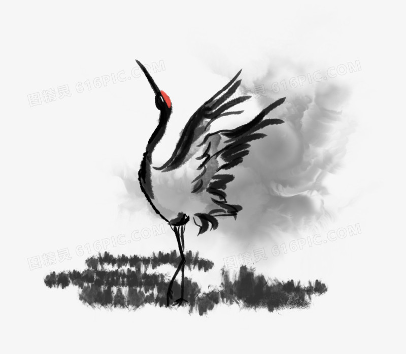 关键词:              中国风仙气中式国画仙鹤免抠动物展翅手绘水墨