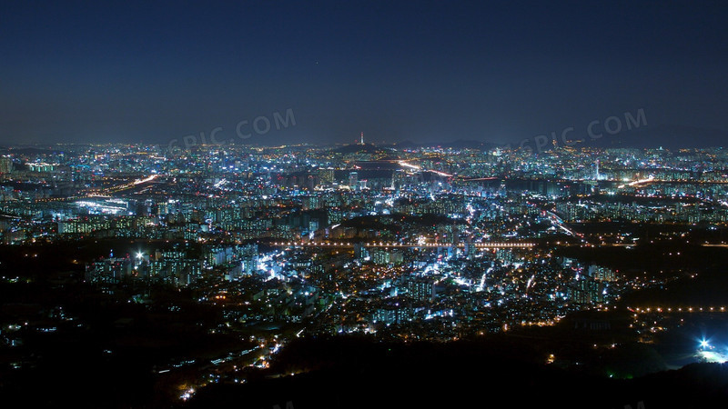 城市夜景唯美场景