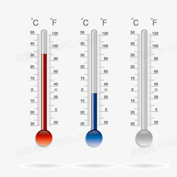 体温计 温度计 日常用品  矢量图