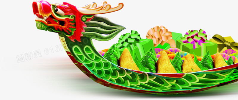 端午节龙舟粽子图片
