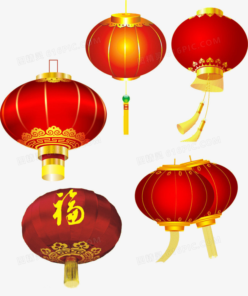 春节灯笼素材  中国风红色灯笼