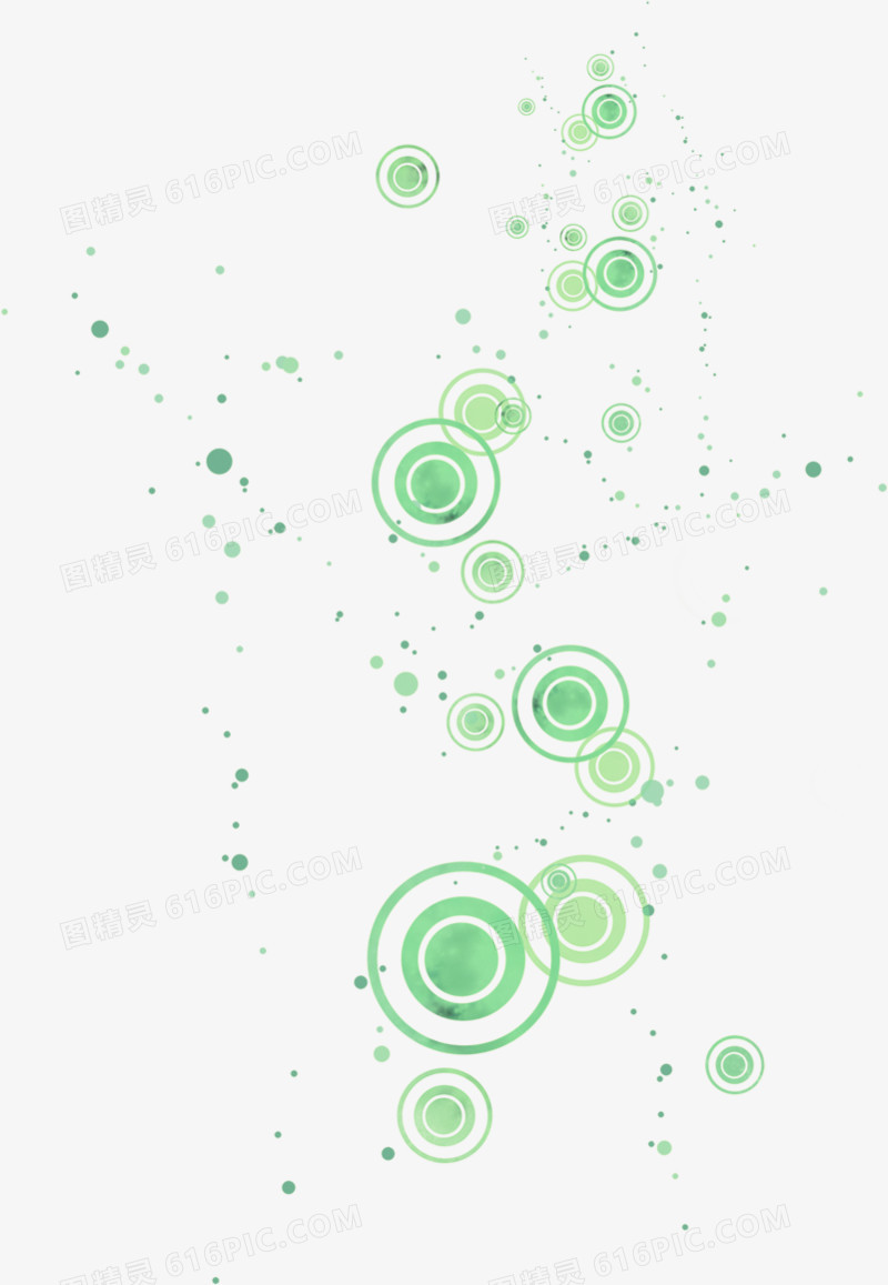 绿色卡通漂浮设计气泡