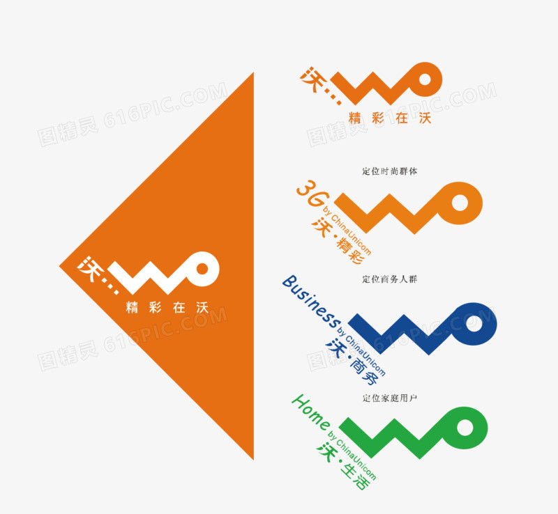 > 沃         关键词:              沃wo中国联通logo精彩在沃矢量