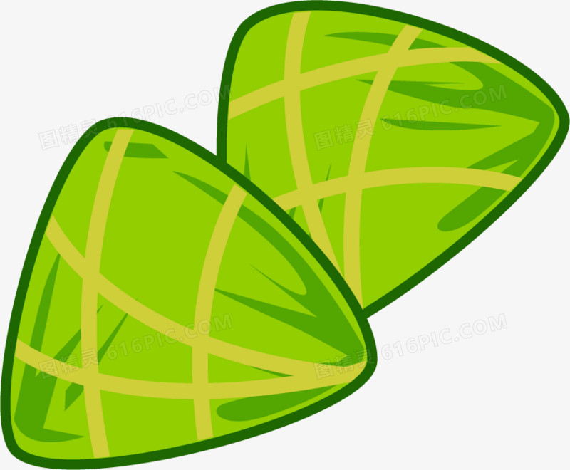 绿色粽子食物手绘