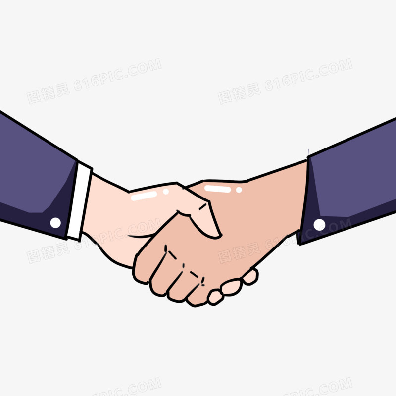 关键词:伙伴合伙合作同盟商务团结团队手握手手绘风卡通共赢免抠元素