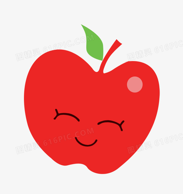 卡通笑脸苹果