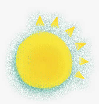黄色卡通太阳素材