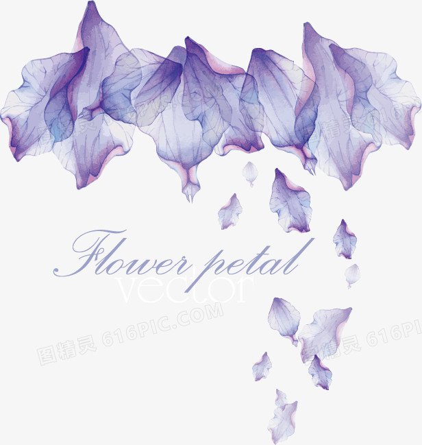 彩色唯美花朵设计矢量素材