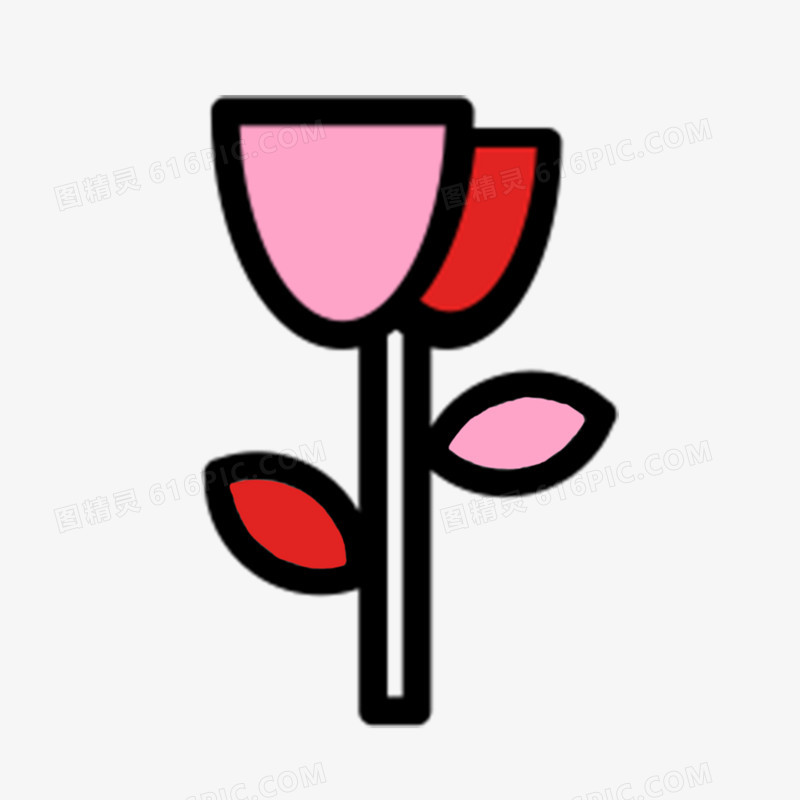 情人节玫瑰花图标元素