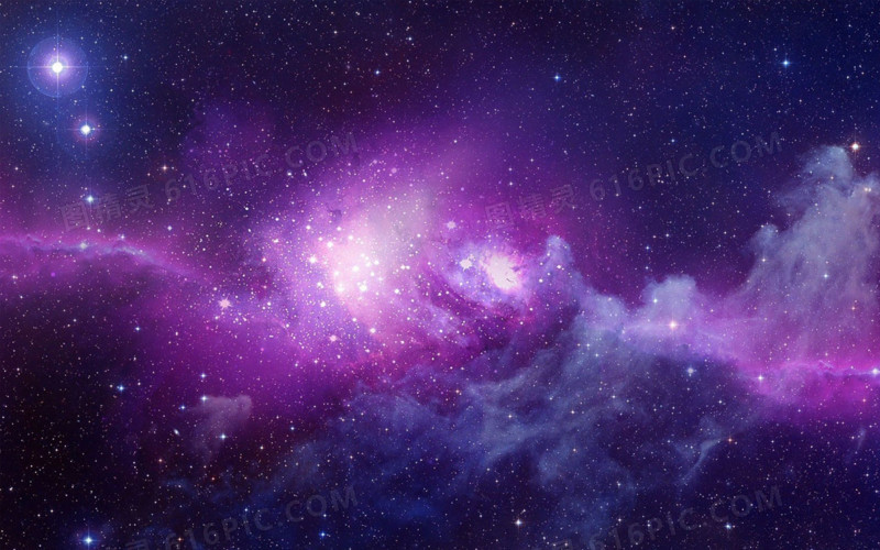紫色星光宇宙海报背景七夕情人节