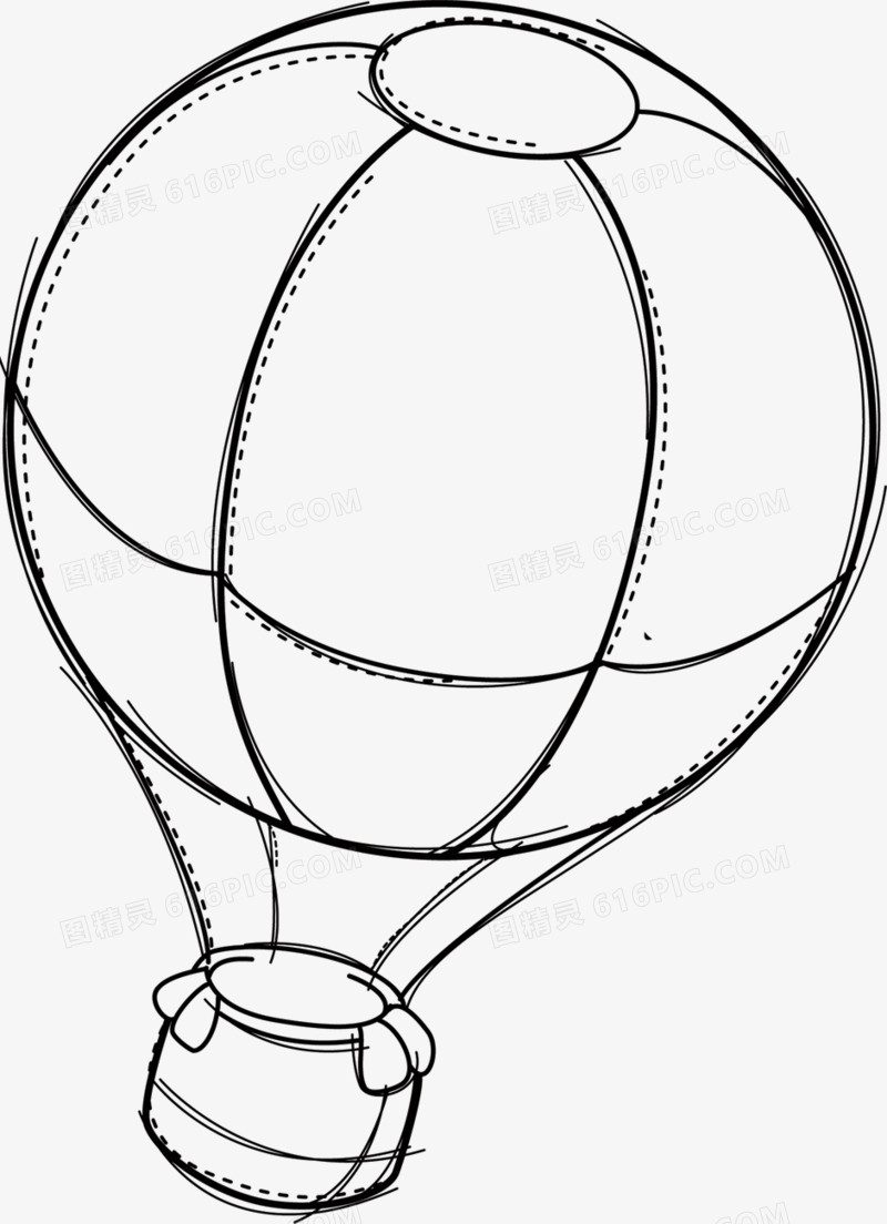 素描热气球