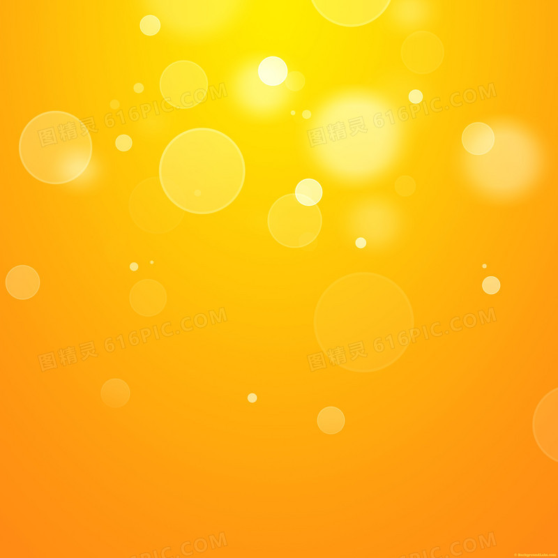 黄色活力气泡装饰