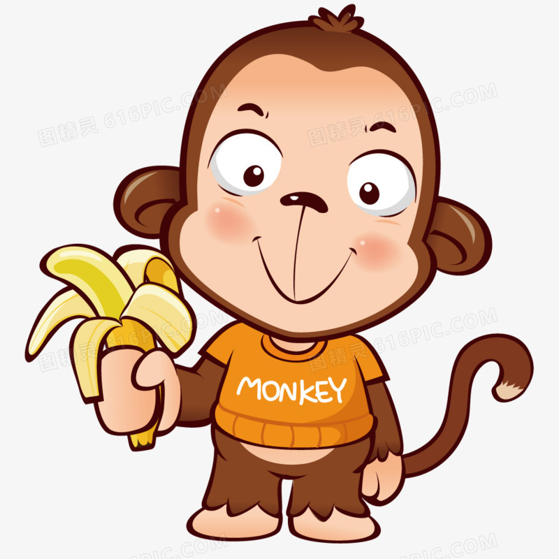 关键词:              香蕉水果猴子卡通动物