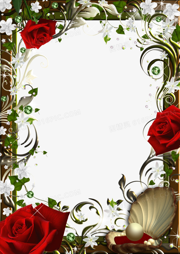 玫瑰相框边框