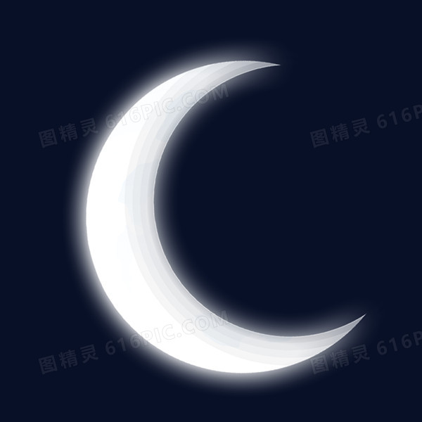 白色夜空月亮图片免费下载_png素材_编号ve9idy3j1_图